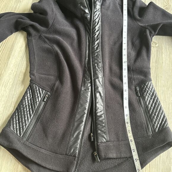 Athleta Hooded Front Double Zip Black Jacket Size XS (MSRP $159) - Picture 9 of 10